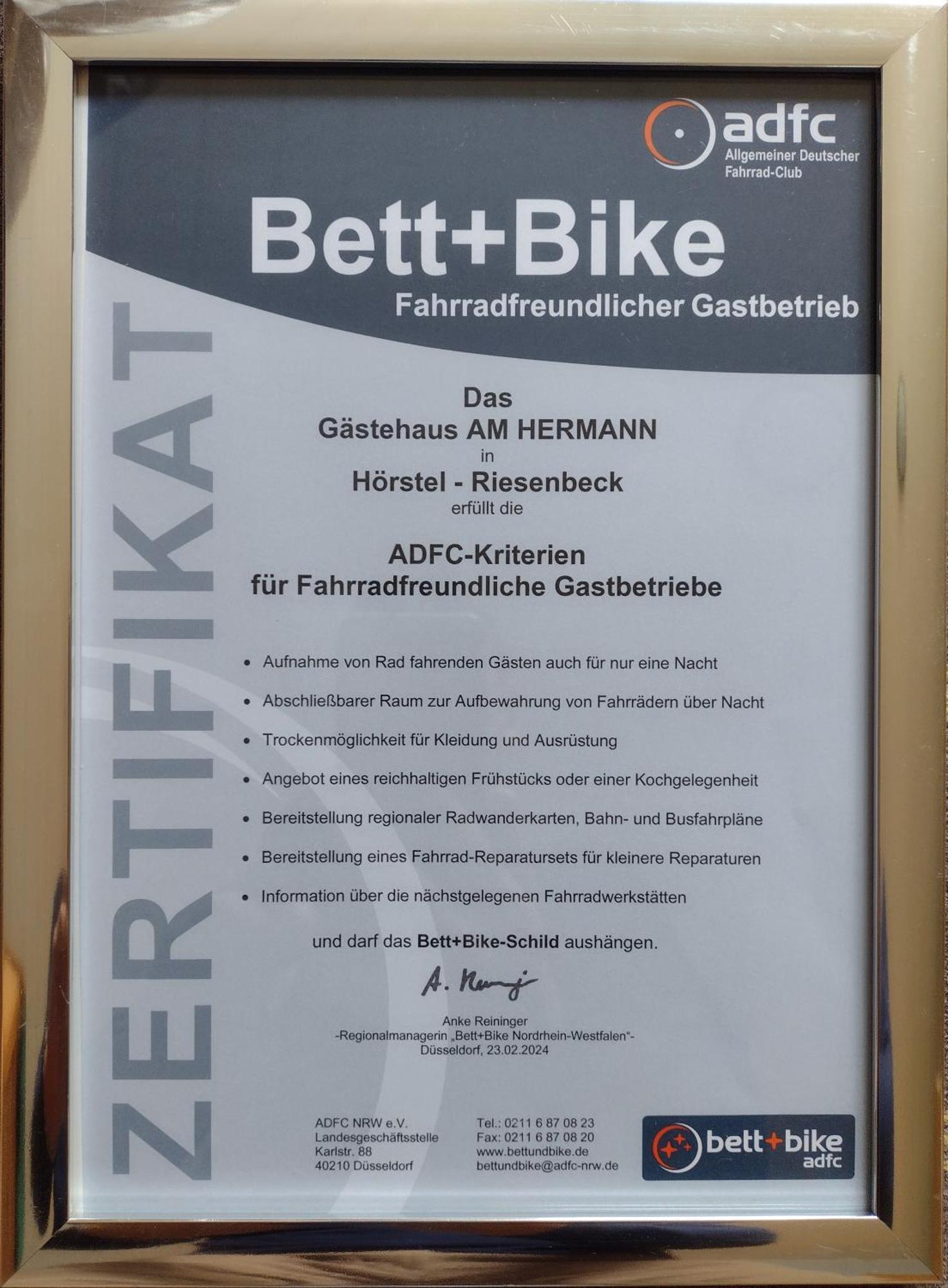 Gaestehaus Am Hermann Hörstel Kültér fotó